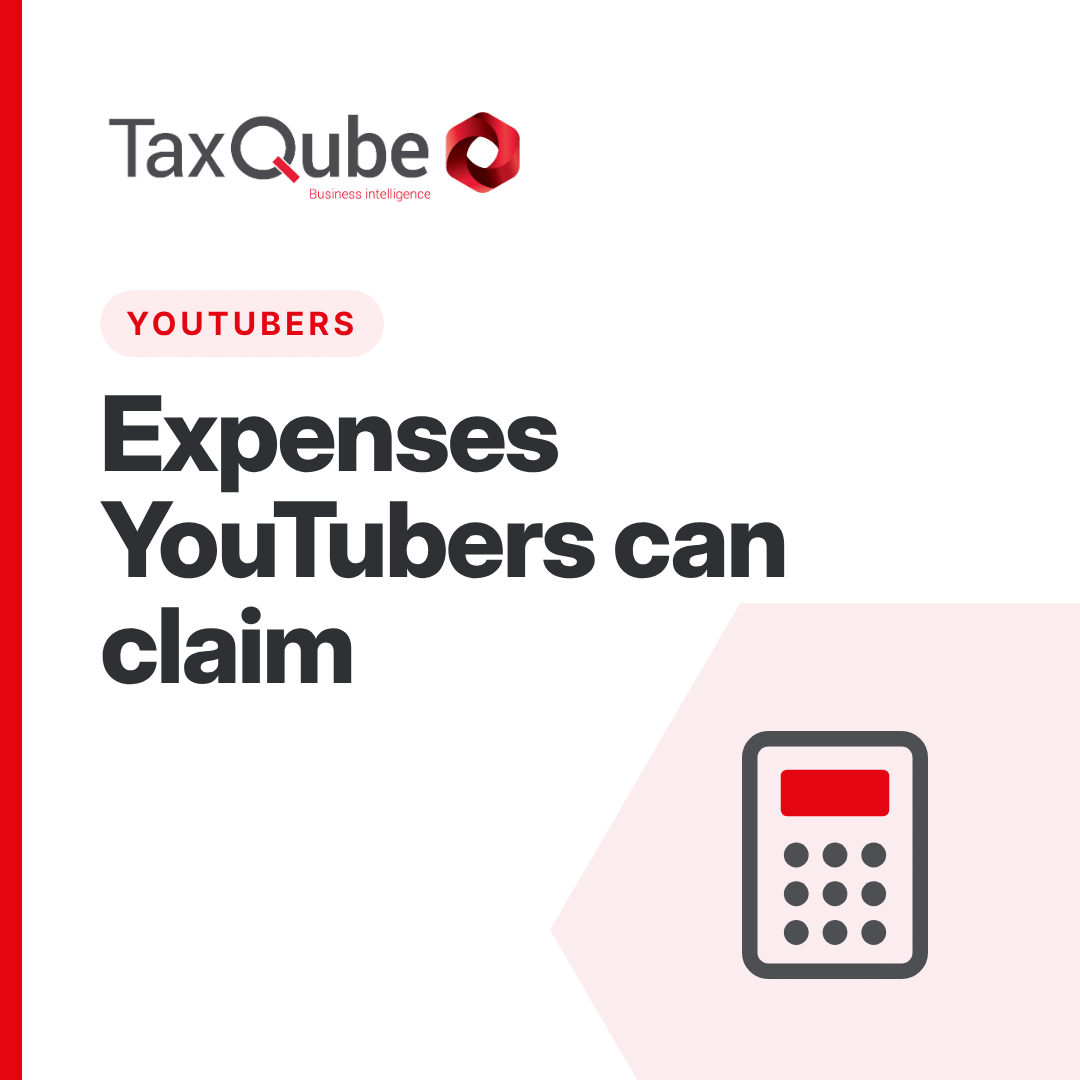 What expenses can I deduct from my tax bill as a YouTuber?